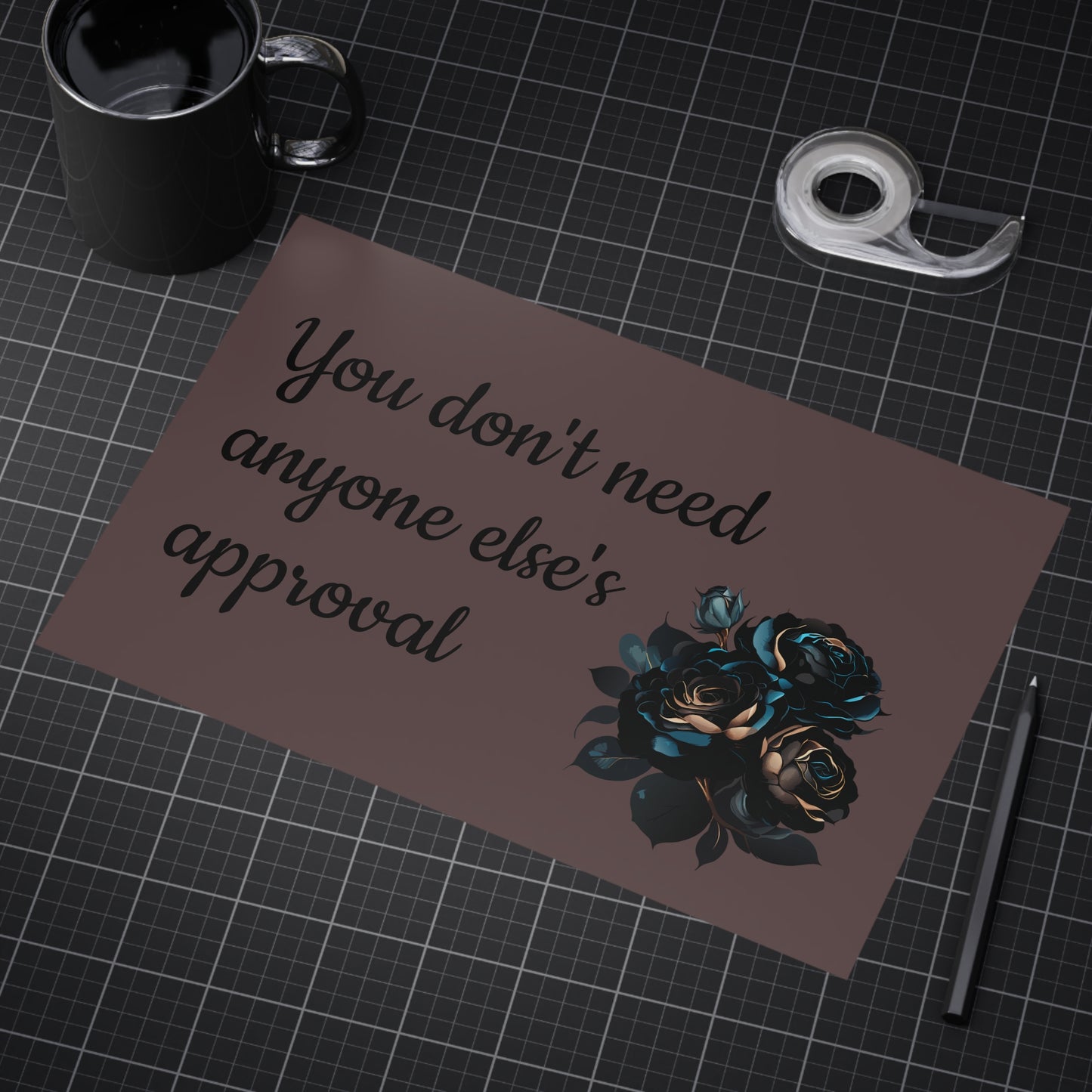 'You don't need anyone else's approval' Wall Art - Bold Confidence Print Gift