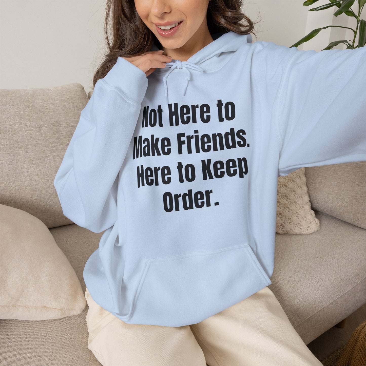 Not Here To Make Friends Unisex Heavy Blend™ Hooded Sweatshirt