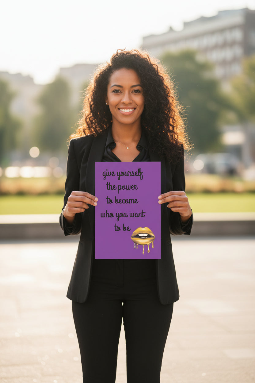 "Give Yourself the Power" Motivational Wall Art - Self Belief Empowerment Print